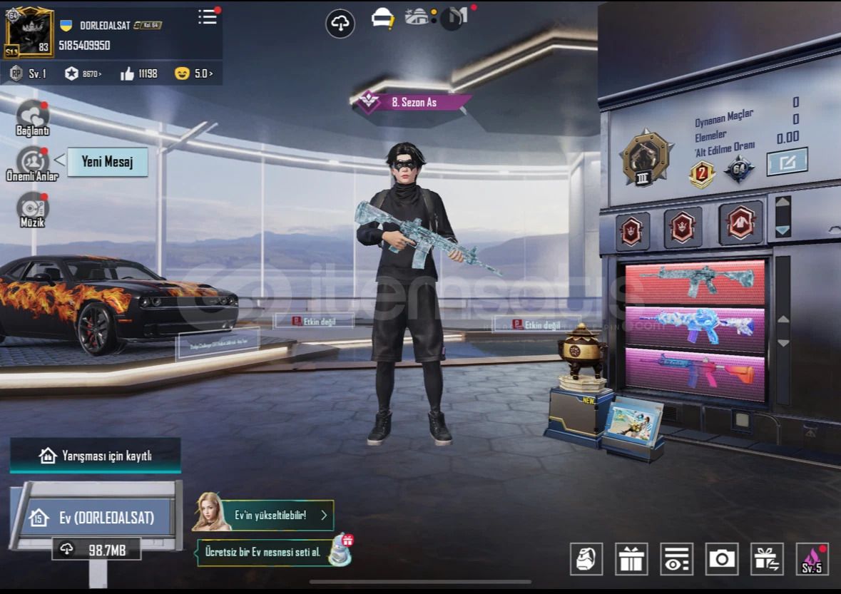 PUBG Satılık Hesap Örneği